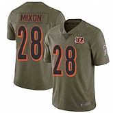 Nike Bengals 28 Joe Mixon Olive Salute To Service Limited Jersey Dzhi,baseball caps,new era cap wholesale,wholesale hats